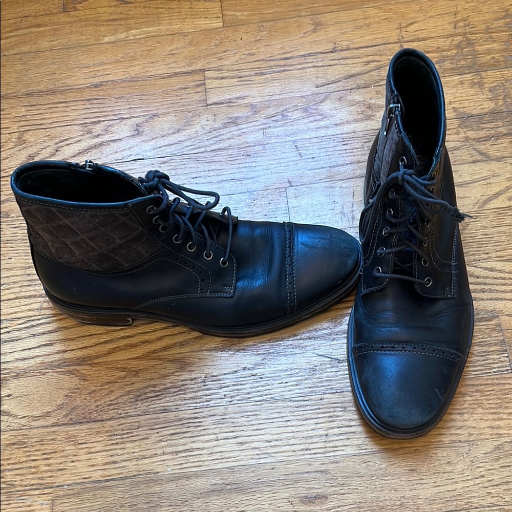 Men's Johnston & Murphy Black Chukka Leather Boots